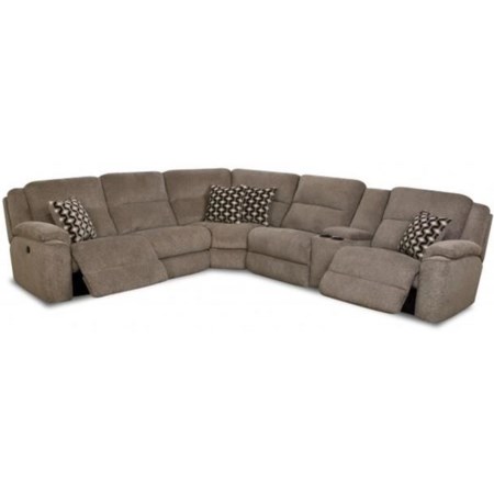Casual Power Reclining Sectional Sofa
